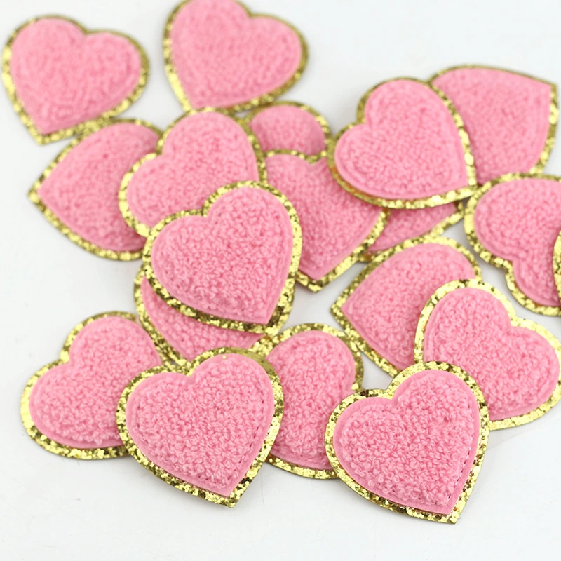 Color Towel Embroidered Love Embroidery Cloth Stickers
