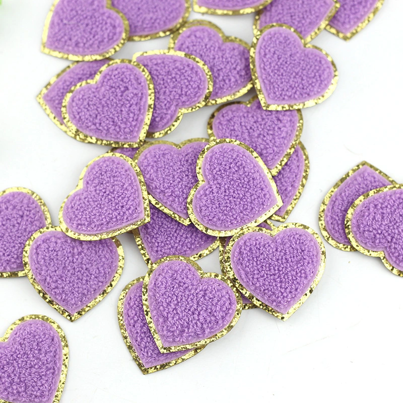 Color Towel Embroidered Love Embroidery Cloth Stickers