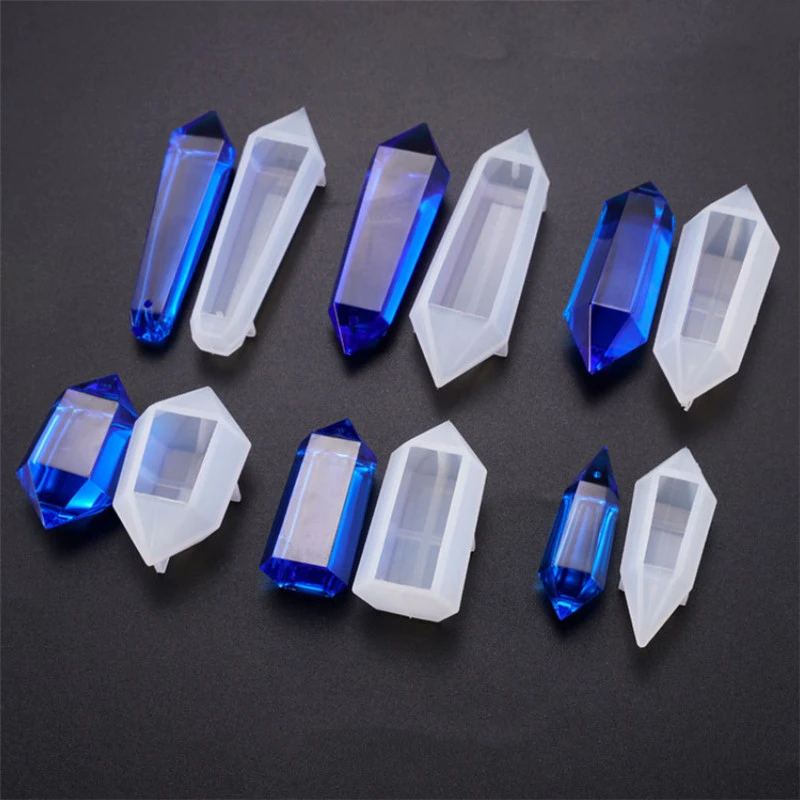 Crystal Epoxy Pendant Silicone Mold Crystal Pendulum Jewelry Geometry