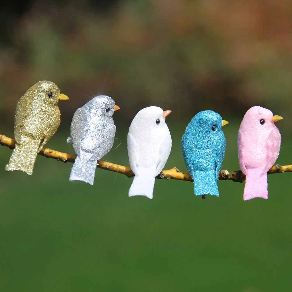 Christmas Supplies Microscopic Decoration Props Simulation Bird 12pcs