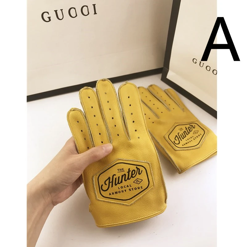 Real Cowhide Wear-resistant Cycling Fitness Breathable Gloves