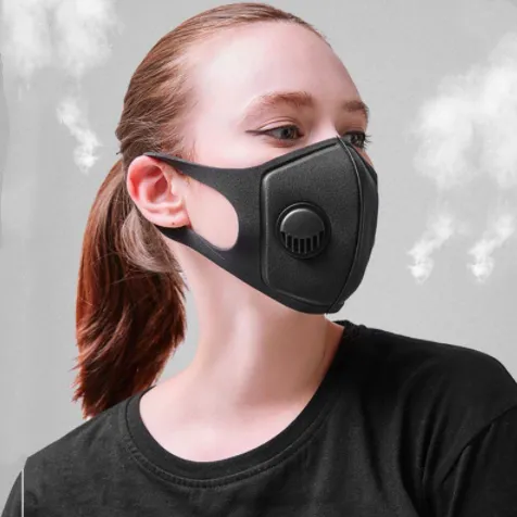 Sponge Dustproof PM2.5 Pollution Half Face Mouth Mask With Breathable Filter Valve