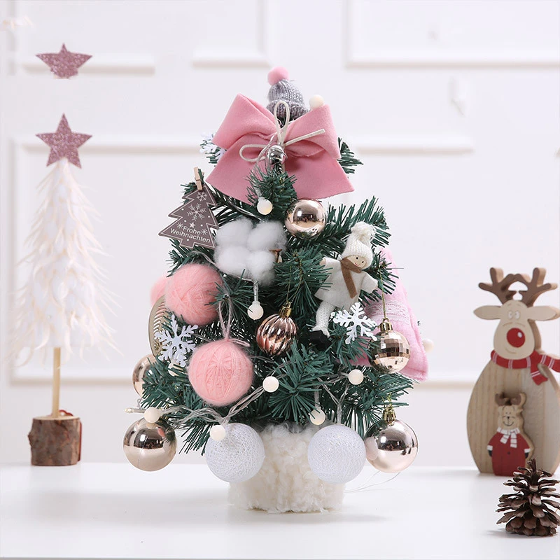 Mini Christmas Tree Desktop Decoration Set