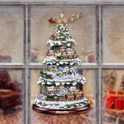 Christmas Crystal Tree Sticker Ornament Glass Decoration