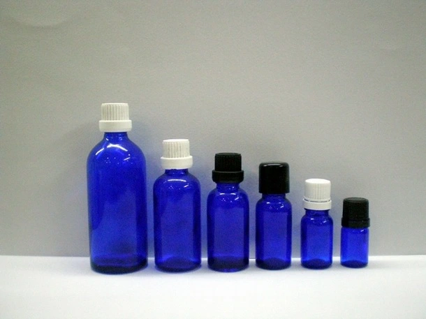 Blue Essential Oil Blending Glass Empty Bottle