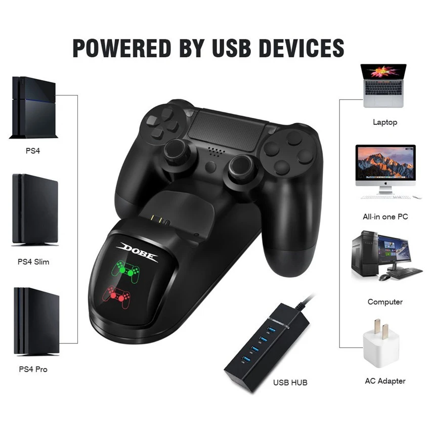 Gamepad SLIM Dual PRO Charger With Display Charging Indicator