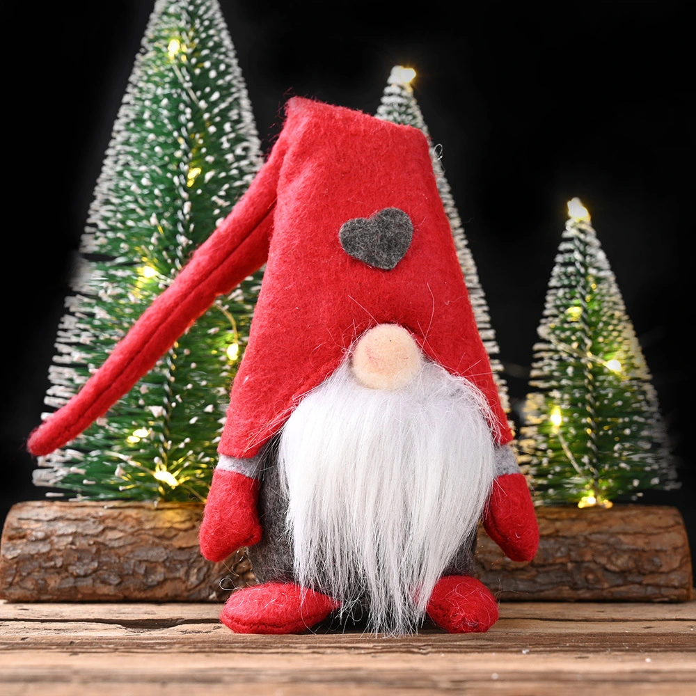 New Christmas Ornaments Forest Elderly Love Standing Faceless Doll Decoration