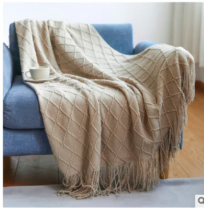 Knitted Nap Air-conditioning Bed End Blanket