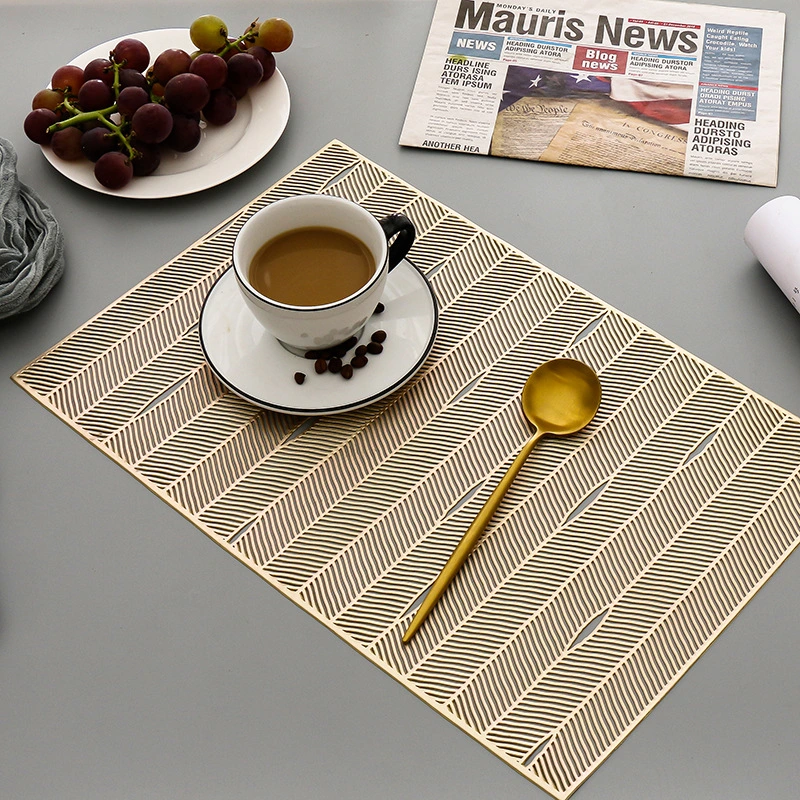 Rectangular Pvc Placemat Light Luxury Western Heat-resistant