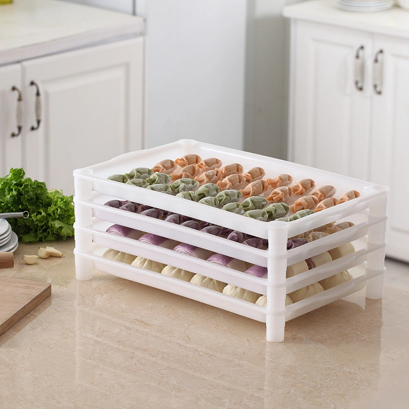 Thick Plastic Dumpling Storage Tray Can Be Folded