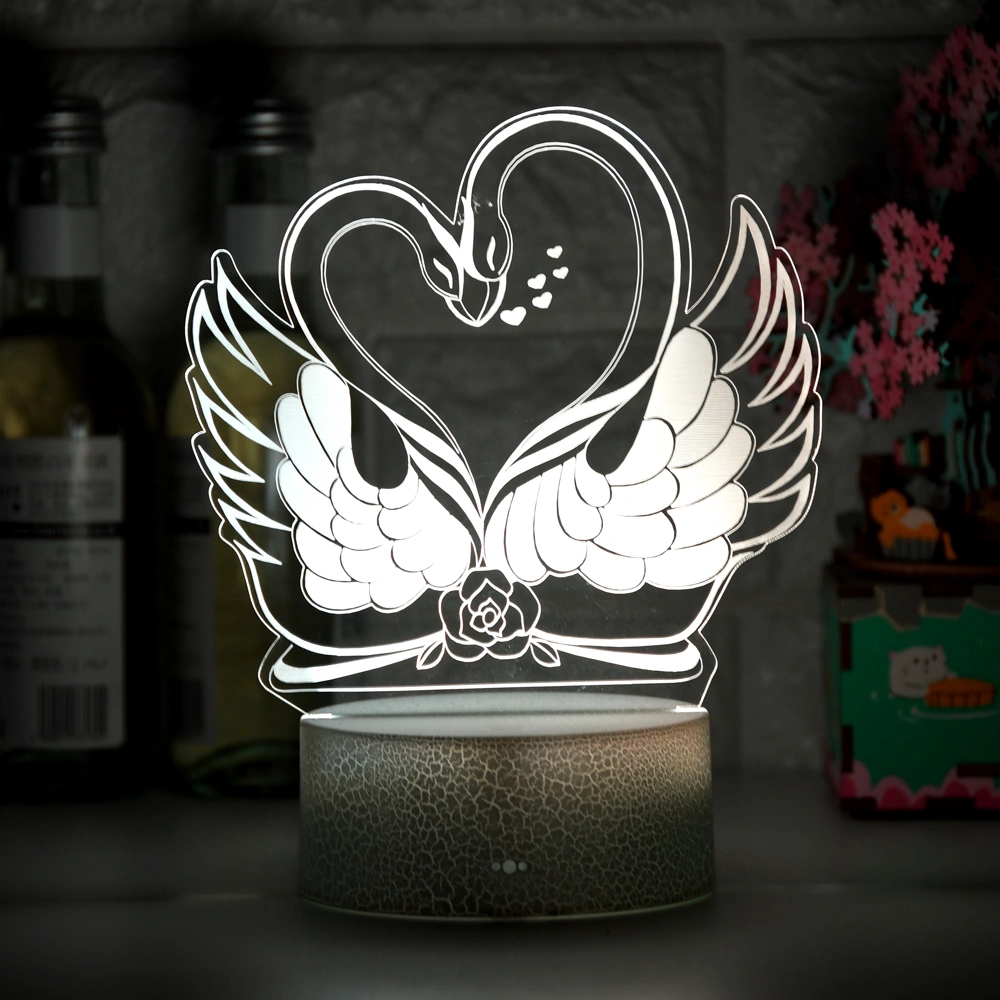 Colorful Touch Remote Control LED Swan-shaped Table Lamp