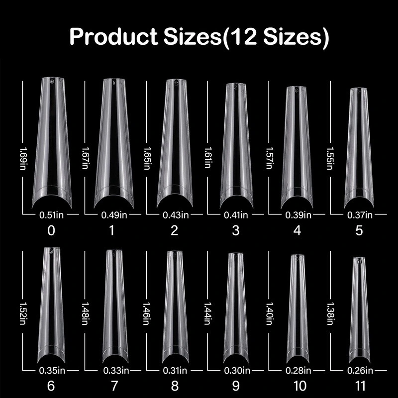 New French Style Denim Nails 240 Pieces