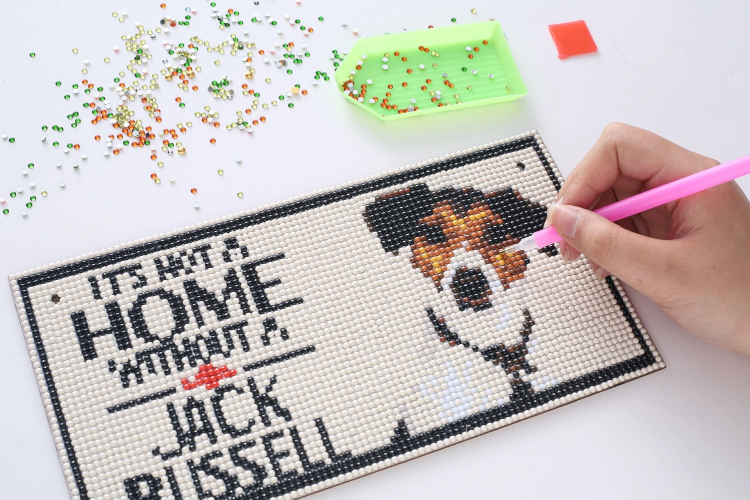 Children's Hand-stitched Diamond Door Decoration Sign