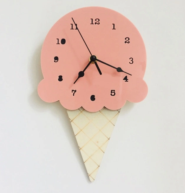 Ice Cream Clock Cartoon Mute Clock Wall Decoration