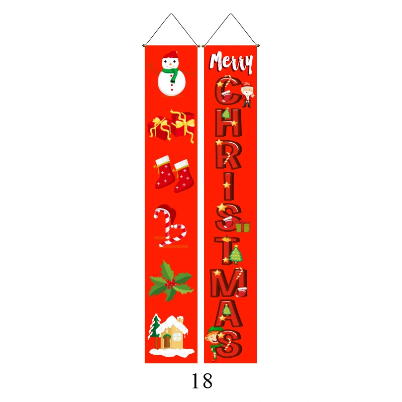 Christmas Couplet Curtain Hanging Cloth Lattice Decoration Hanging Flag