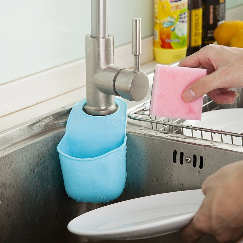 Sink Faucet Sponge Drain Kitchen Small Supplies Storage Rack Shelf