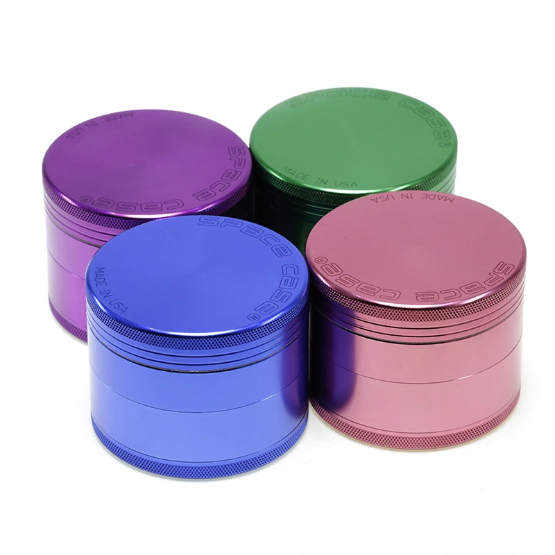 63MM Four-layer Aluminum Alloy Smoke Grinder Triangle Pick