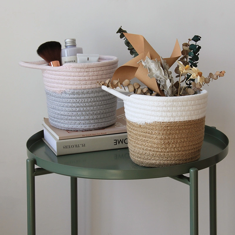 Hanging Basket Cotton Thread Desktop Woven Debris Can Be Hung Storage Box