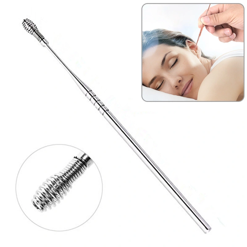Extended Stainless Steel Rotary Ear Picking Tool