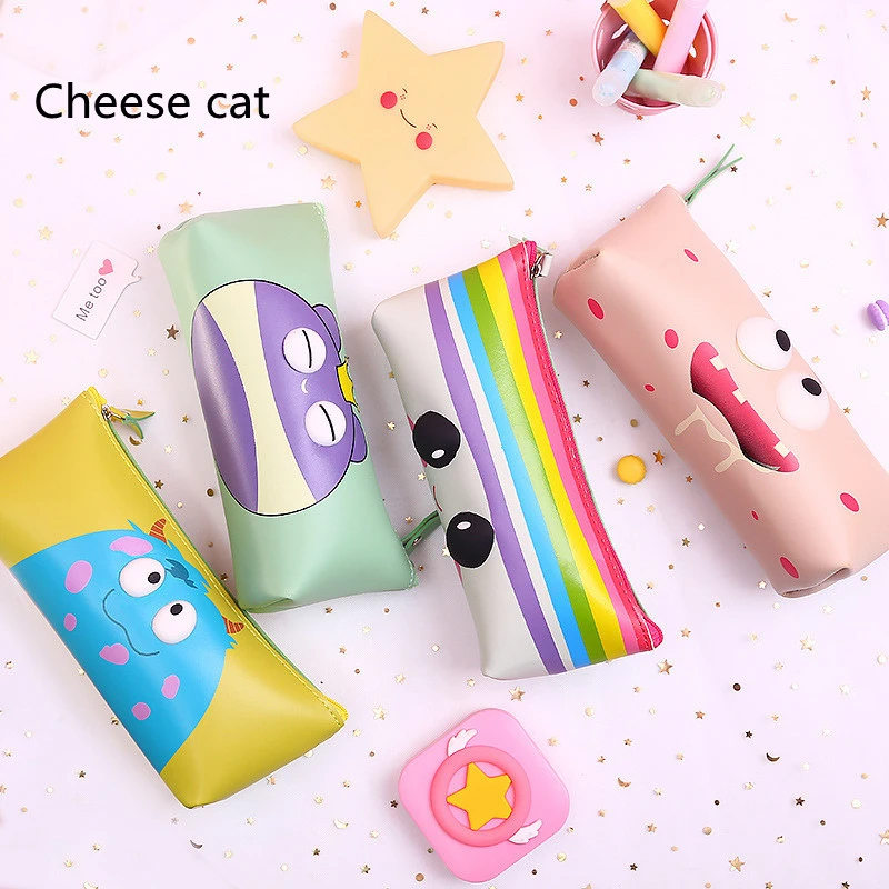 Cute Waterproof Art Blue Korean Style Cute Eye Pencil Case