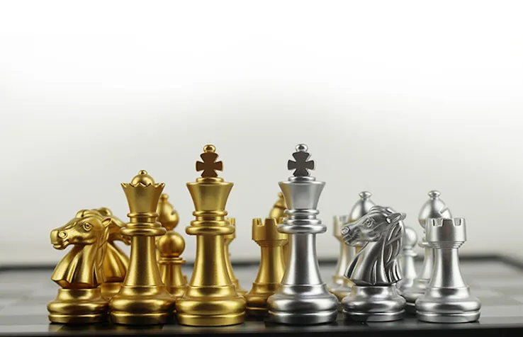Magnetic Folding Chessboard Training With Black And White