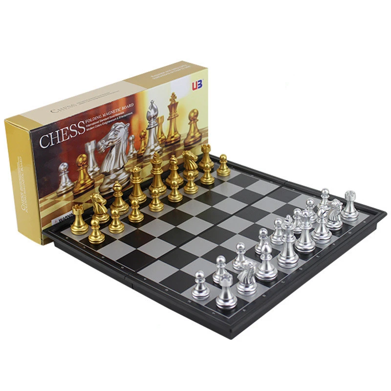 Magnetic Folding Chessboard Training With Black And White