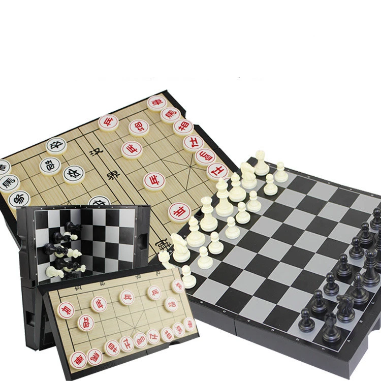Magnetic Folding Chessboard Training With Black And White