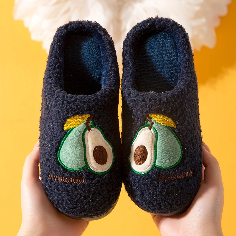 Children's Cotton Slippers New Cartoon Avocado In Autumn And Winter