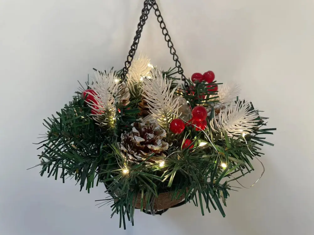 New Christmas Bouquet Hanging Basket Door Ornaments