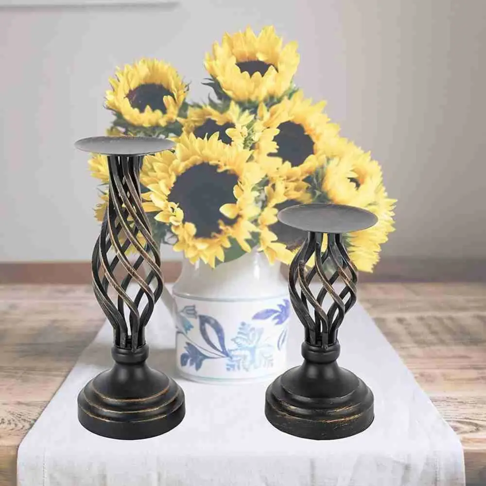 American Metal Hollow Candle Holder Soft Decoration