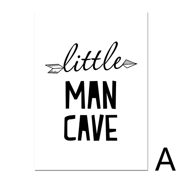 Nordic Infant Early Education Black And White Wall Poster