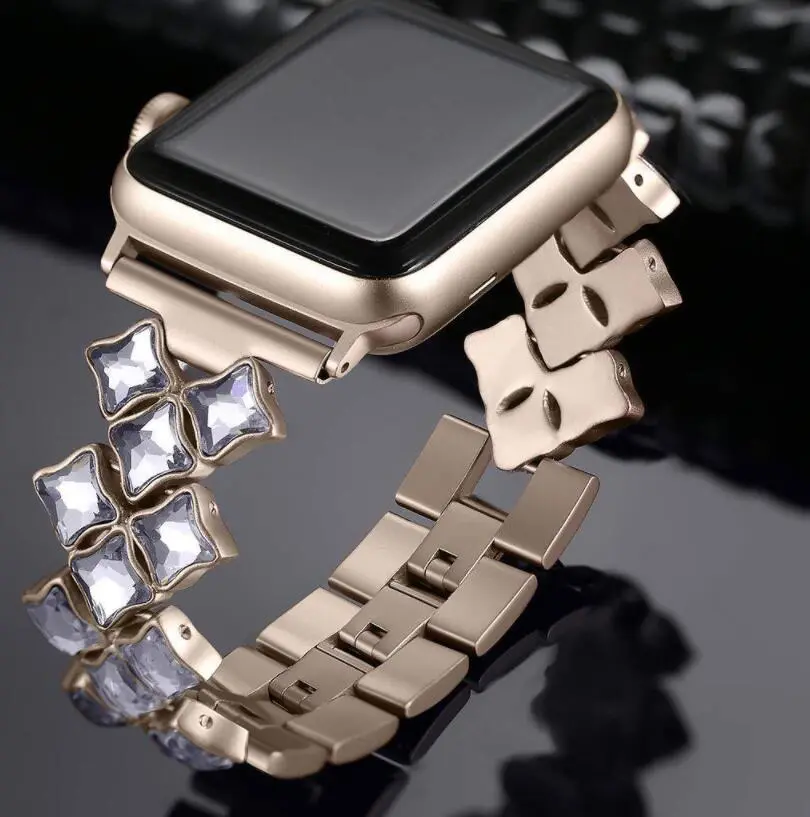 Gypsophila Stainless Steel  Diamond Watch Band