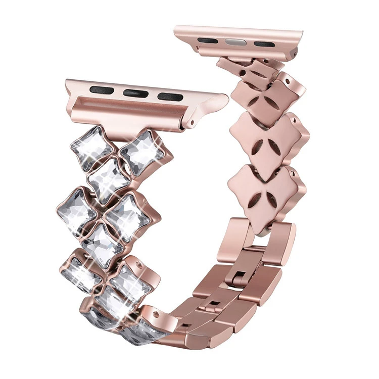 Gypsophila Stainless Steel  Diamond Watch Band