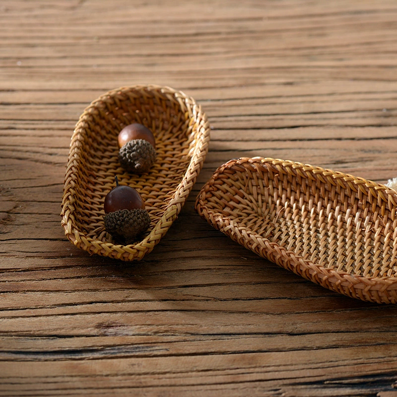 Japanese Tableware Autumn Rattan Woven Storage Basket