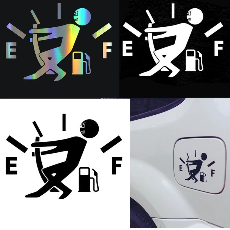 Personalized Fuel Explosion Meter Funny Reflective Car Sticker