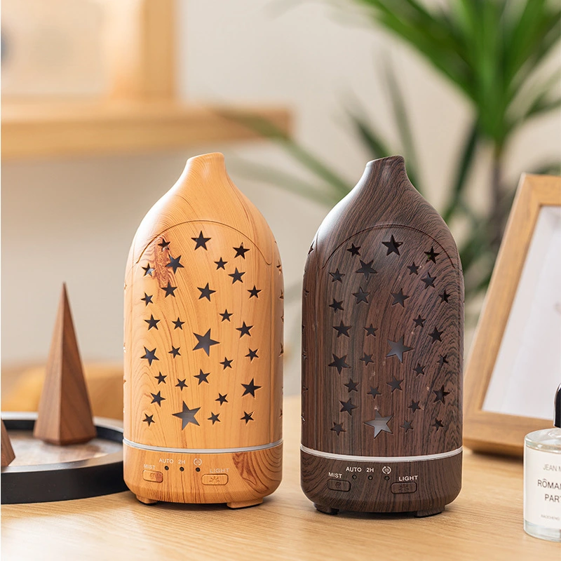 Wood Grain Humidifier Household Hollow Vase Atomizer