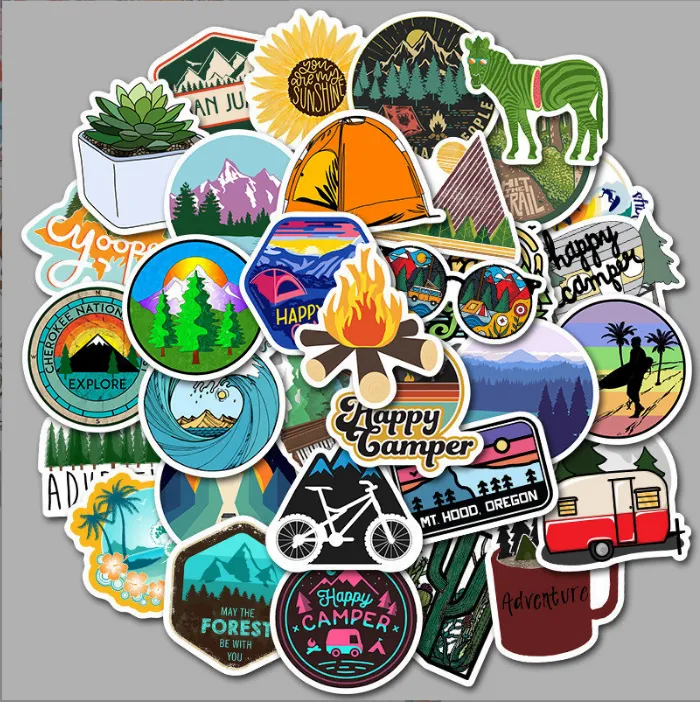 Graffiti Waterproof Luggage Notebook Water Cup Sticker