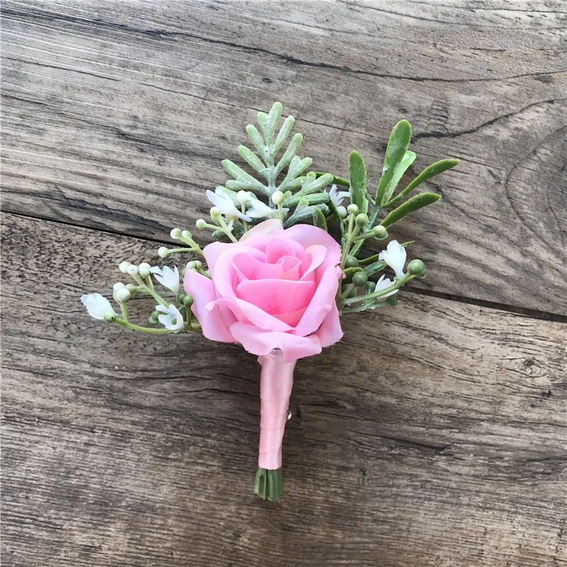 Fabric Bride And Groom Corsage Rose