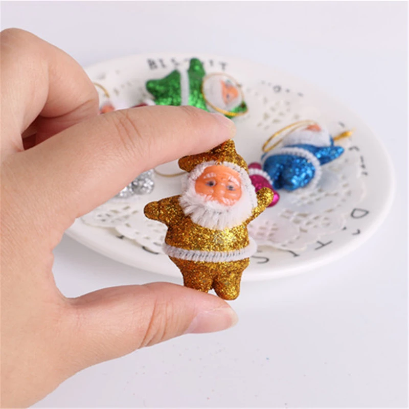 Flocking Old Santa Claus Doll Pendant