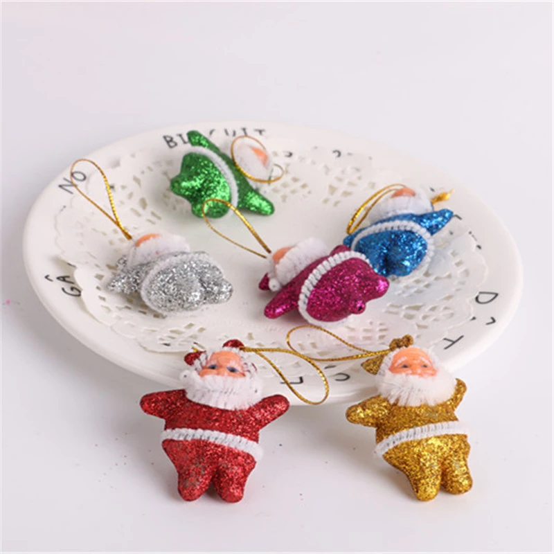 Flocking Old Santa Claus Doll Pendant