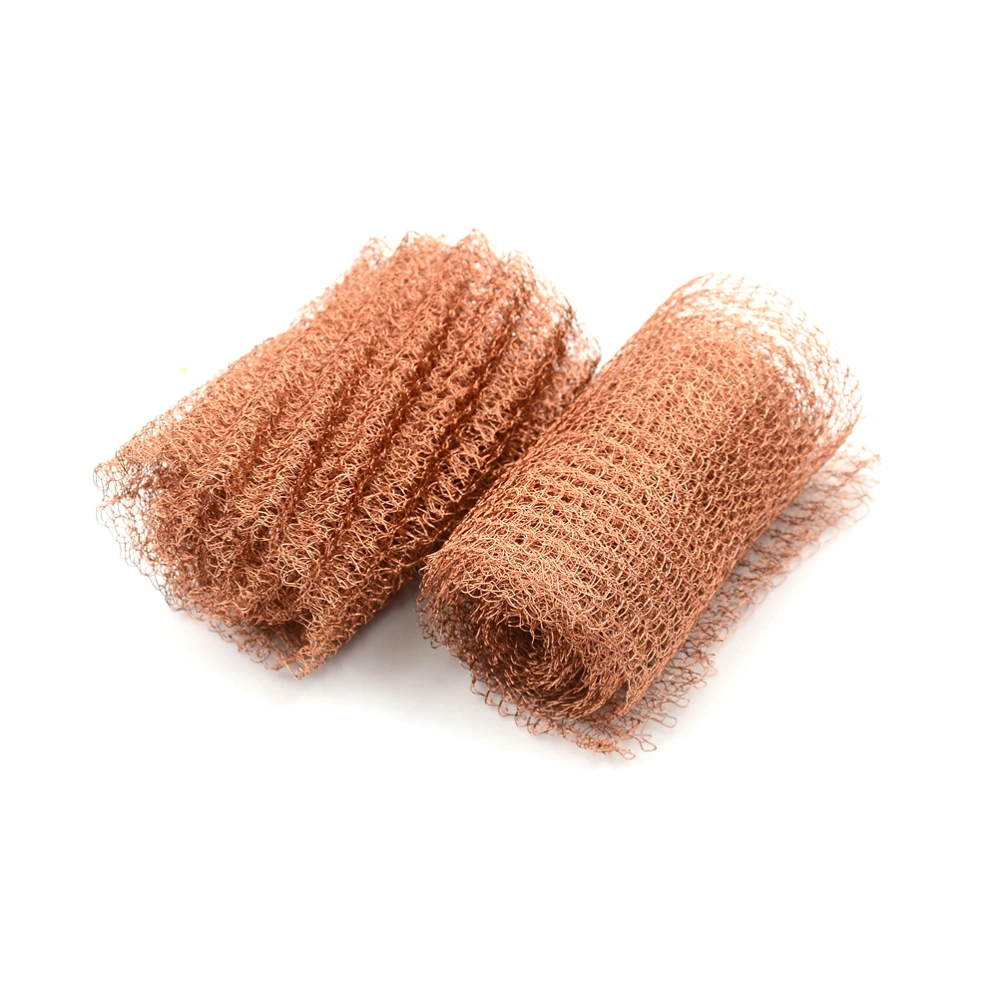 Flat Wire Red Copper Electronic Shielding Knitted Mesh