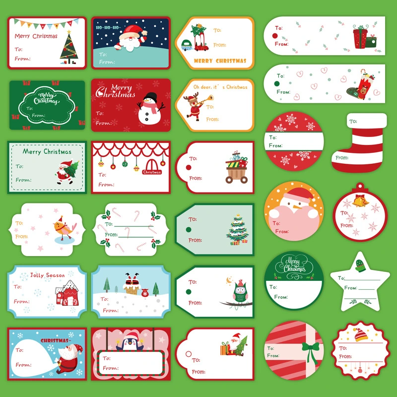 Christmas Gift Label Decoration Sticker Self-adhesive Sealing Sticker