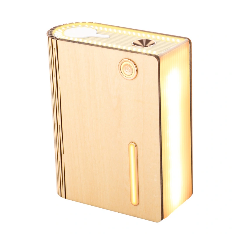 Usb Rechargeable Mini Wood Book Light Humidifier