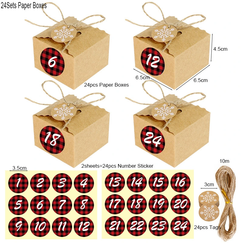 Christmas Kraft Paper Candy DIY Gift Packaging Box