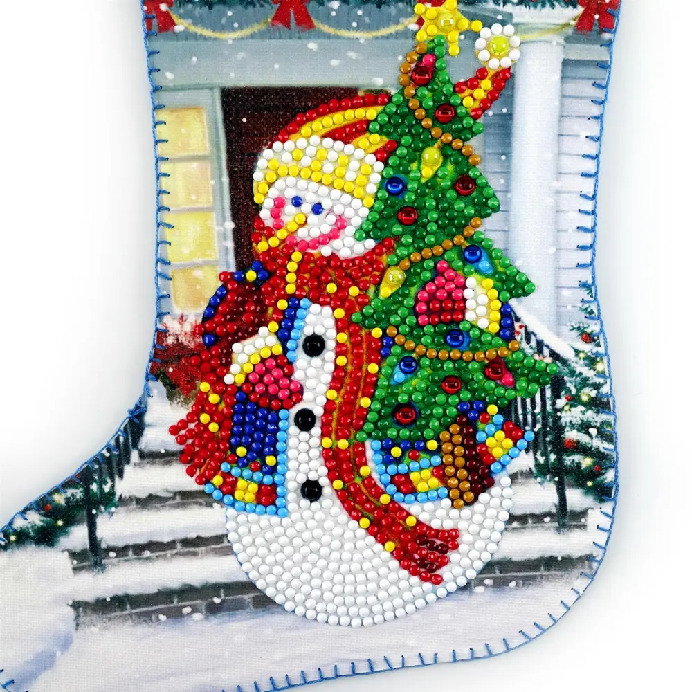 DIY Diamond Painting Christmas Stocking Tote Bag