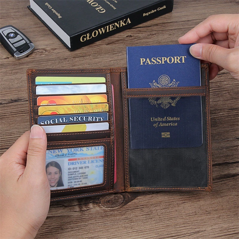 Fashion Overseas Travel Card Holder Multifunctional Leather