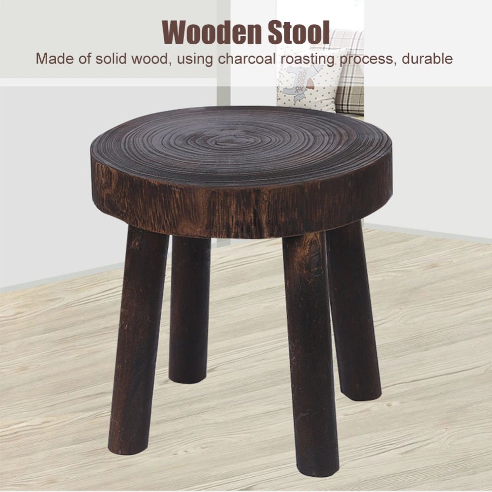 Fashionable Solid Wood Small Chair Household Shoe Changing Stool