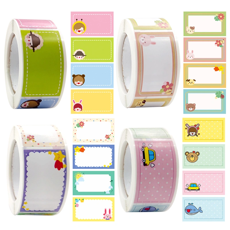 Cartoon Name Sticker Baby Storage Classification Label