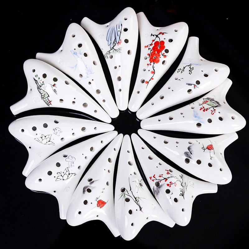 Hand-painted 12-hole Ocarina 12-hole Alto C Playing Musical Instrument