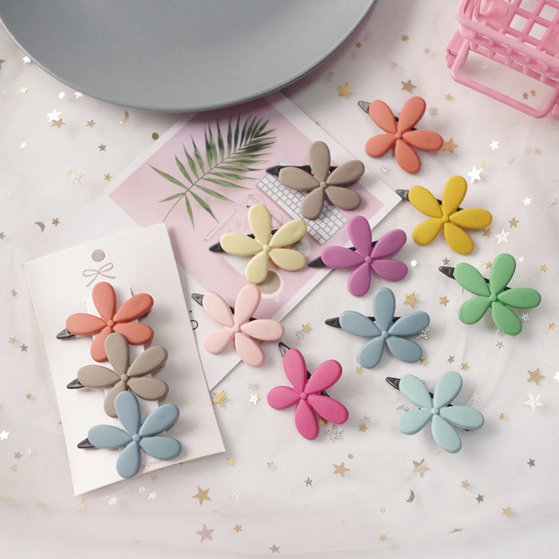 Sweet Candy Color Frosted Frog Buckle Liu Haibian Hairpin